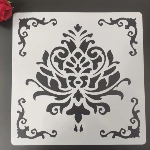 Pochoir vieille fleur en mandala